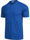 Short Sleeve Collarless Golf Polo Shirts (US Only) Polos Coofandy&
