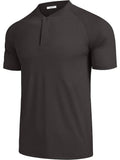 Short Sleeve Collarless Golf Polo Shirts (US Only) Polos Coofandy&