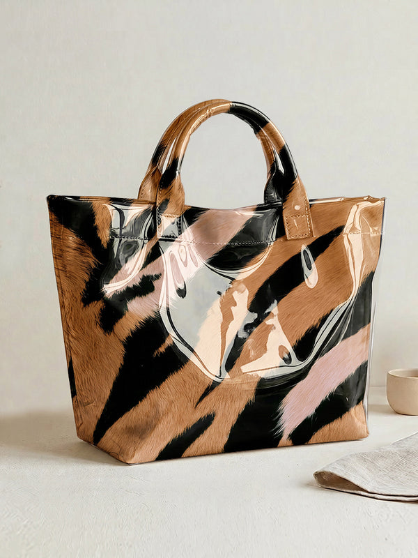 Spacious Animal Print Tote Bag