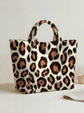 Spacious Animal Print Tote Bag