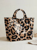 Spacious Animal Print Tote Bag