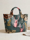 Novelty Graphic Print Tote Bag