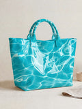 World Map & Scenic Landscape Tote Bag