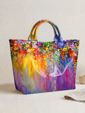 Abstract Watercolor Splatter Tote Bag