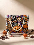 Halloween Pets Quilted Tote Bag
