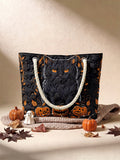 Halloween Pets Quilted Tote Bag