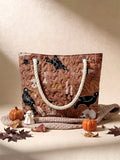 Vintage Spooky Halloween Quilted Tote Bag