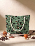 Vintage Spooky Halloween Quilted Tote Bag