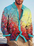 Soft Graphic Cotton Linen Shirt Shirts coofandy PAT2 S 