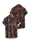 Graffiti Painted Cotton Linen Shirt Shirts coofandystore 