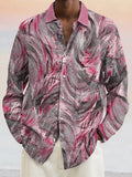 Abstract Graphic Cotton Linen Shirt Shirts coofandystore PAT3 S 