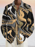 Abstract Graphic Cotton Linen Shirt Shirts coofandystore PAT5 S 