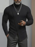 Minimalism Asymmetric Turtleneck Knit Undershirt