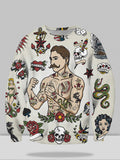 Coofandy Printed Street Trend Classic Crew Neck Sweatshirt coofandystore Pattern 2 S 
