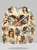 Coofandy Printed Street Trend Classic Crew Neck Sweatshirt coofandystore Pattern 8 S 