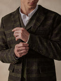 Vintage Plaid Wool Blend Blazer Jacket Jackets coofandy 