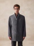 Casual Stand Collar Tweed Coat Coat coofandy 