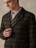 Vintage Plaid Wool Blend Blazer Jacket Jackets coofandy 