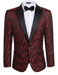 Coofandy Floral Party Tuxedo (US Only) Blazer coofandy Red XS 