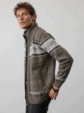 Christmas snowflake piece standing collar warm cardigan knitted jacket Sweaters coofandystore 