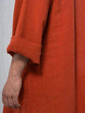 Long Cotton Linen Style Slit Shirt Robe coofandystore 