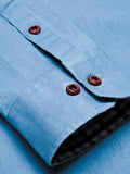 Long-Sleeve Denim Dress Shirt Shirts coofandy 