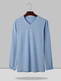 Coofandy V-neck Long Sleeves Shirt coofandystore Sky Blue S 
