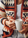 Coofandy Long Sleeve Lapel Jacquard Sweater coofandystore 
