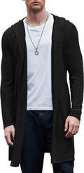 Casual Drape Cape Open Front Cardigan (US Only) Cardigans COOFANDY Store Black S 