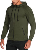 Fashion Long Sleeve Hooded With Zipper Pocket (US Only) Hoodies Coofandy&