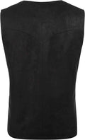 Western Suede Leather Vest Suit (US Only) Vest Coofandy&