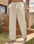 Coofandy Linen Style Elastic Waist Yoga Pants (US Only) Pants coofandy 