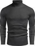 Twist Patterned Pullover Knitted Sweater (US Only) Sweater COOFANDY Store Dark Grey XS 