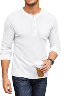 Basic Waffle Pullover Long Sleeve T-Shirt (US Only) T-Shirt Coofandy&