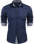 Casual Long Sleeve Shirts (US Only) Shirts Coofandy&