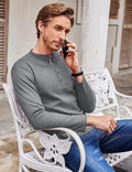 Long Sleeve Waffle Henley Shirts (US Only) T-Shirt Coofandy&