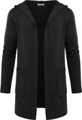 Lightweight Knitted Cardigan Sweaters with Pockets (US Only) Coat COOFANDY Store Black S 