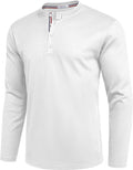 Long Sleeve Waffle Henley Shirts (US Only) T-Shirt Coofandy&