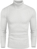 Slim Fit Turtleneck Twisted Sweater (US Only) Sweaters Coofandy&