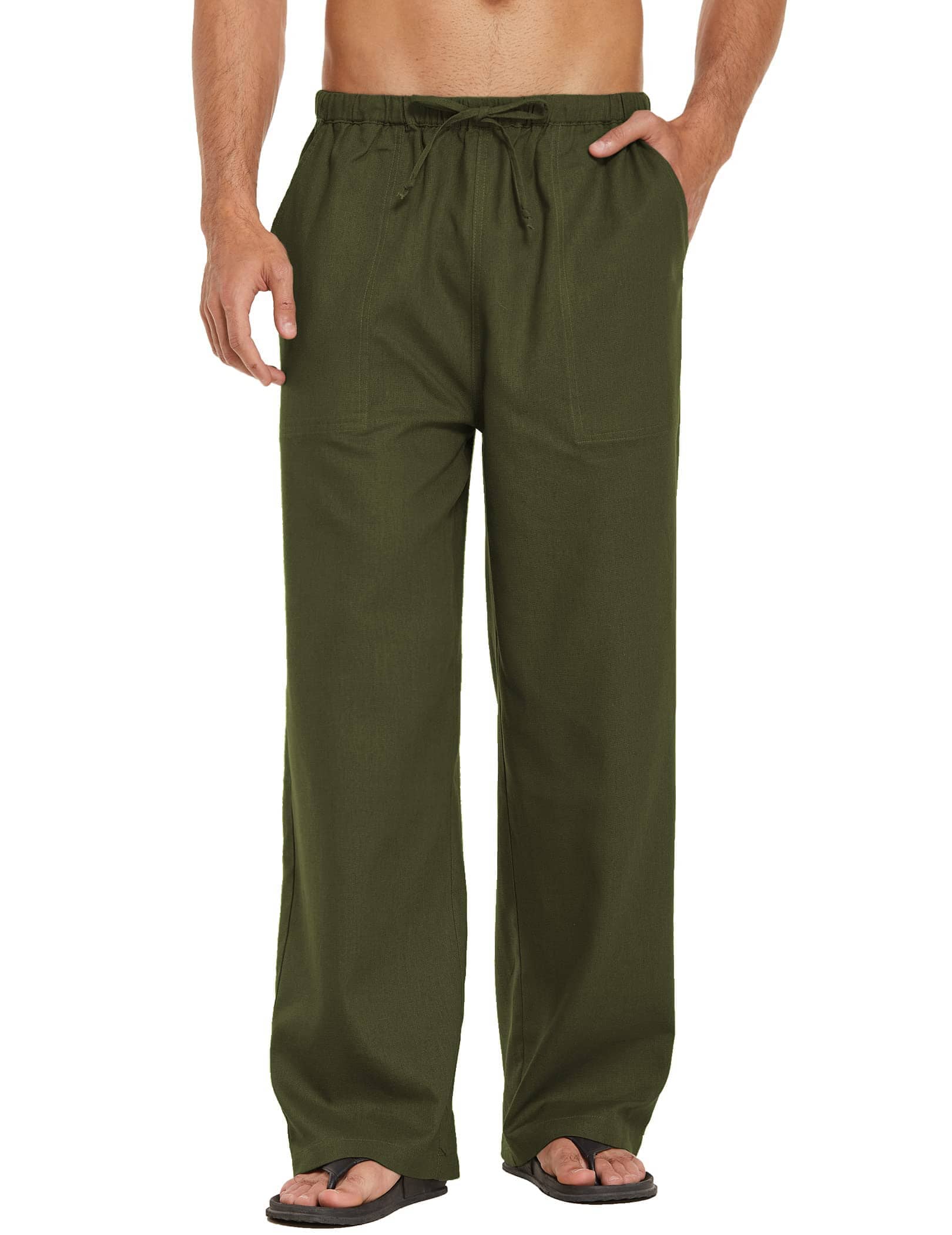 Pantaloni da yoga a vita larga in stile lino (solo USA) 
