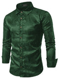 Floral Printed Long Sleeve Dress Shirt (US Only) Shirts coofandystore 