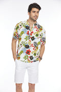 Coofandy Floral Henley Shirt (US Only) Shirts coofandy 