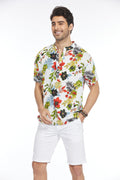 Coofandy Floral Henley Shirt (US Only) Shirts coofandy 