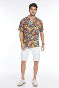 Coofandy Floral Henley Shirt (US Only) Shirts coofandy 