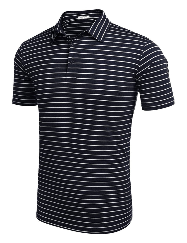 Coofandy Striped Polo Shirts (US Only) Polos coofandy 