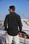 Cotton Beach Button Down Long Sleeve Shirt (US Only) Shirts Coofandy&