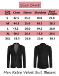 Two Button Slim Fit Blazers Retro Tuxedo Suit Jackets (US Only) Blazer coofandy 