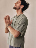 Premium Cotton Linen Top T-Shirt coofandystore 