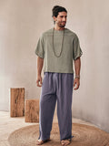 Premium Cotton Linen Top T-Shirt coofandystore 