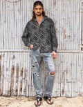 Coofandy Pattern Texture Shirt coofandystore 